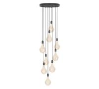 Suspension Graphite Nine Pendant with Voronoi II 9x Voronoi II LED E27 FILAMENT 360° 3W => 14W