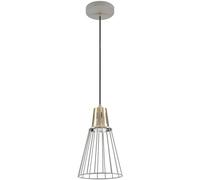Suspension GTV KALIOPE, plafonnier, 8143, AC220-240V, 50/60Hz, 1*E27, max. 40W, IP20, diamètre 18 cm, simple, gris/doré