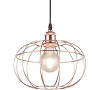 Suspension GTV VIELA - Suspension boule en cuivre poli, Ø27,5 cm, design loft & glamour, plafonnier décoratif, douille E27 à une ampoule