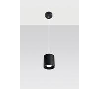 Suspension GU10 Noir Aluminium Ø10Cm Lampe Intérieure Moderne Plafond