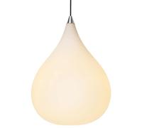 Suspension Halo Design Drops Ø38 en Verre Opale et Aluminium