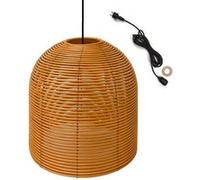 Suspension HANG BOHEME Extérieure Polyrotin Beige H31cm 13