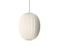 Suspension Haut/ovale Tricoté à La Made By Hand Ø65 Blanc Perle