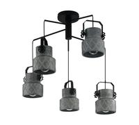 Suspension HILCOTT E27 5X40W en acier noir D675mm
