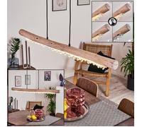 Suspension - HOFSTEIN - Lipusa - Métal noir et bois - 1 x LED 20W - Dimmable 3000K