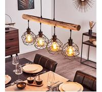 Suspension - HOFSTEIN - Torano - Métal et Bois - Noir et Marron - Design Vintage