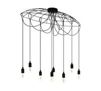 Suspension HOGSMILL E27 8X40W en acier noir 1155x405x1100mm