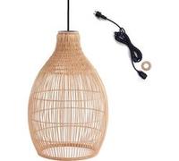 Suspension HOLIDAY Extérieure Polyrotin Beige H42cm 13