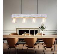 Suspension Holzleuchte Suspendue Verre Avec Bulles Hauteur Adaptable Longueur