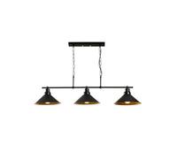 Suspension industreille noire 3 ampoules ERIKA