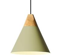 Suspension Industrielle E27 à tête Unique évasée, Finition Couleur, Abat-Jour en Aluminium, Style Macaron, luminaire décoratif de Plafond, idéal pour Un Restaurant, Un Salon ou Un Bois Massif, ma