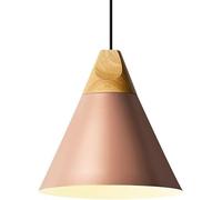 Suspension Industrielle E27 à tête Unique évasée, Finition Couleur, Abat-Jour en Aluminium, Style Macaron, luminaire décoratif de Plafond, idéal pour Un Restaurant, Un Salon ou Un Bois Massif, ma