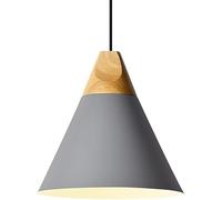 Suspension Industrielle E27 à tête Unique évasée, Finition Couleur, Abat-Jour en Aluminium, Style Macaron, luminaire décoratif de Plafond, idéal pour Un Restaurant, Un Salon ou Un Bois Massif, ma
