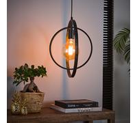 Suspension industrielle métal anneaux croisés 1 lampe BONY