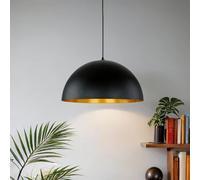Suspension industrielle or noir mat Ø50cm ronde construction légère E27 salle à manger salon loft lampe à suspension industrielle lampe suspendue