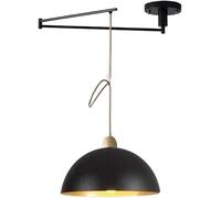 Suspension Industrielle réglable SXSHEYSid Style Moderne du Milieu du siècle avec Long Bras articulé, Lampe Suspendue en métal Noir et Blanc pour Salle à Manger, Cuisine et Salon