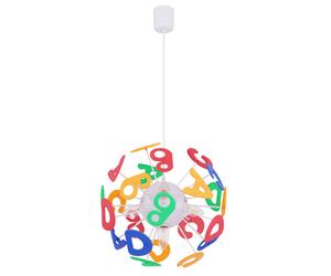 Suspension intelligente chambre d'enfant lampe suspendue lettres lampe pour enfant en forme de boule, colorée, contrôle par application CCT dimmable, RGB LED 5W 470Lm, DxH 35x120 cm