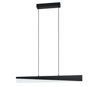 Suspension ISIDRO LED 27W en aluminium et acier noir 795x60x1100mm