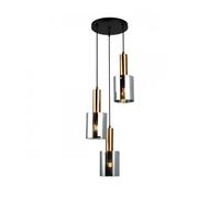 Suspension - ITALUX - Sardo - Verre fumé - Acier - 3 ampoules E27 - 40W