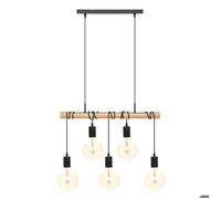 Suspension ""Jake"" métal noir H120cm - Atmosphera createur d'interieur