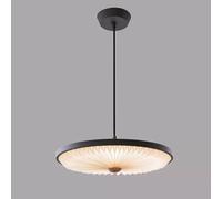 Suspension Japonaise Noire Pour Salle À Manger, Rondmaliste Style Milieu Du Siècle Pour Îlot de Cuisine, Nordmoderne Pour Chambre À Coucher, Salon, Bar, Bureau Ou Table À Manger.