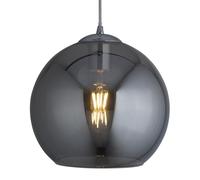 Suspension Lampe À Pendentif Boule Ø 25 Cm Verre Fumé H: Max. 1,2 M Réglable