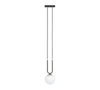 Suspension Lampe À Pendentif Boule En Verre Métal H: Max. 115 Cm E14 Moderne