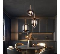 Suspension Lampe À Pendre 3 Flammes Forme Individuelle Laiton E14