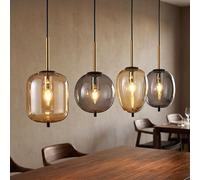 Suspension Lampe À Pendre Lampe De Table 4 Flammes Amber Fumé