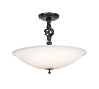 Suspension Lampe À Pendre Plafonnier Fer Verre Noir D 40 Cm 3 Flammes