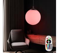 Suspension Lampe À Pendule Télécommande Dimmable Mémoire Verre RGB LED