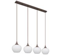 Suspension lampe à suspension lampe de salle à manger plafonnier verre 4 lampes L 100 cm