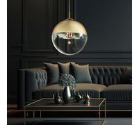Suspension Lampe Boule Chambre à coucher Chambres d'hôtes Spot en verre Plafonnier Or Globo 15858