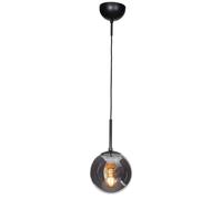 Suspension Lampe Boule E27 Ø 18 Cm H: Max. 120 Cm Verre Fumé