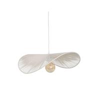 Suspension Lampe Créateur d'intérieur Adélia Coton 58cm Blanc