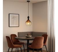 Suspension Lampe De Chambre En Verre Boule Or 1 Flamme H 120 Cm