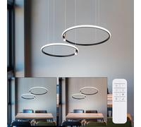 Suspension Lampe De Cuisine Anneaux Lumière Du Jour Variateur Télécommande LED