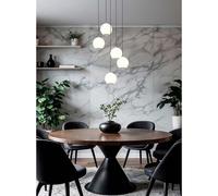 Suspension Lampe De Plafond Grise Boule En Verre LED CCT H 150 Cm