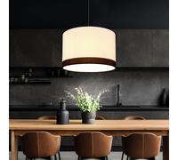 Lampe suspendue plafonnier en métal blanc suspendu salon lampe suspendue moderne table à manger blanche, noir, 1x E27, DxH 38x120 cm