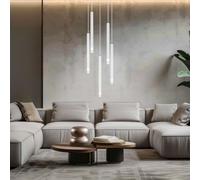 Suspension Lampe De Salle À Manger 5 Flammes Lampe De Salon Blanche H 120 Cm