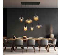 Suspension Lampe De Salle À Manger 6 Braises En Verre Lampe De Plafond Design