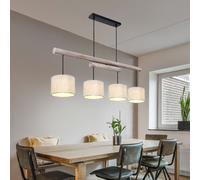 Suspension Lampe De Salle À Manger En Textile Réglable En Hauteur LED H 120 CM