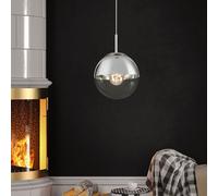 Lampe Suspendue Table En Suspension Chrome Transparent Lampe de Chambre H 120 CM