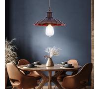 Suspension Lampe De Salle À Manger En Verre Marron Ondulé Rétro Salon