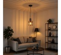 Suspension Lampe De Salle À Manger Lampe De Cuisine Verre Fumé LED H 120 Cm