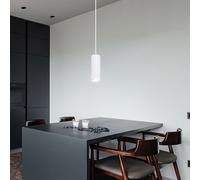 Lampe suspension scandinave lampes suspendues salon Suspension moderne à une tête, métal blanc, 1x douille GU10, LxlxH 9x9x120 cm