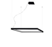 Suspension carré en aluminium noir 80 x 150 cm