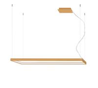 Suspension Lampe De Salle À Manger LED Aluminium Doré L 130 Cm