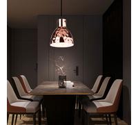 Suspension Lampe De Salle À Manger LED Rétro Aspect Marteau Rose Doré