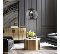 Suspension Lampe De Salle À Manger Noire En Verre Cuisine Lampe Fumée 140CM